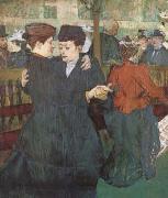 Henri de toulouse-lautrec Two Women Dancing at the Moulin Rouge (mk09) oil painting